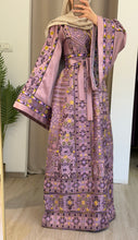 Durra Pink Satin Elegant Wide Sleeves Full Embroidered Thob Dress