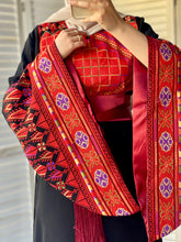 Very Unique Radan Sleeves Black and Red Thobe with Dense Embroidery and Satin Details
