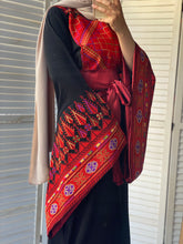 Very Unique Radan Sleeves Black and Red Thobe with Dense Embroidery and Satin Details