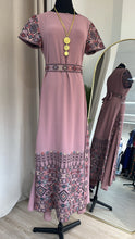 SARA Gorgeous Pink Embroidered Dress Short Sleeve