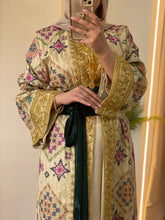 NAQSH Qasab Luxurious Beige Diamond Embroidered Abaya with Golden Thread Details