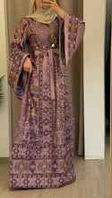 Durra Pink Satin Elegant Wide Sleeves Full Embroidered Thob Dress