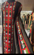 Palestinian Flag Lite Georgette Embroidered Long Dress Superman Style