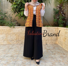 Elegant Palestinian Mustard Embroidered Best