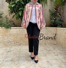 Elegant Floral Palestinian Beige Embroidered Jacket