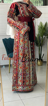 Very Luxurious Black and Red Malak Like Thob with Qasab Thread and Satin Details