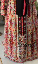 Very Luxurious Black and Red Malak Like Thob with Qasab Thread and Satin Details