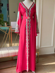 Moroccan Caftan with Exquisite Traditional Embroidery and beads