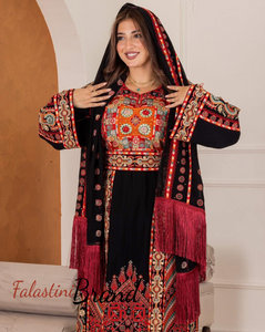 Unique Design Malak thobe with Luxurious Embroidery and Head Scarf