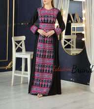 Stylish Black & Pink Front Embroidered Dress