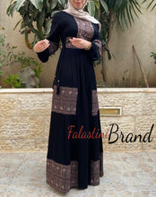 Soft Legendary V2 Palestinian Dark Brown Embroidered Abaya
