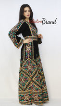Manajil Palestinian Embroidered Floral Thobe Dress Palestinian Embroidery