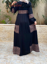Soft Legendary V2 Palestinian Dark Brown Embroidered Abaya