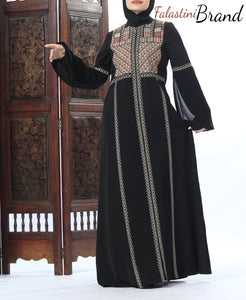 Elegant Embroidered Black Abaya Design With Stylish Embroidery