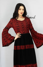 Stunning Black Cloche Long Dress Palestinian Embroidery