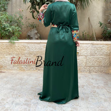 2 Pieces Moroccan Like Kaftan Dress with Palestinian Embroidery